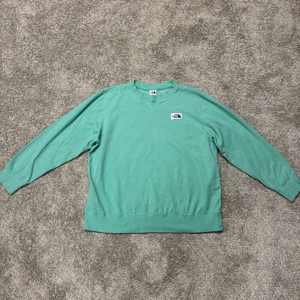 The North Face Crewneck Sweatshirt Women’s XL Teal Green Pullover Comfy Casual